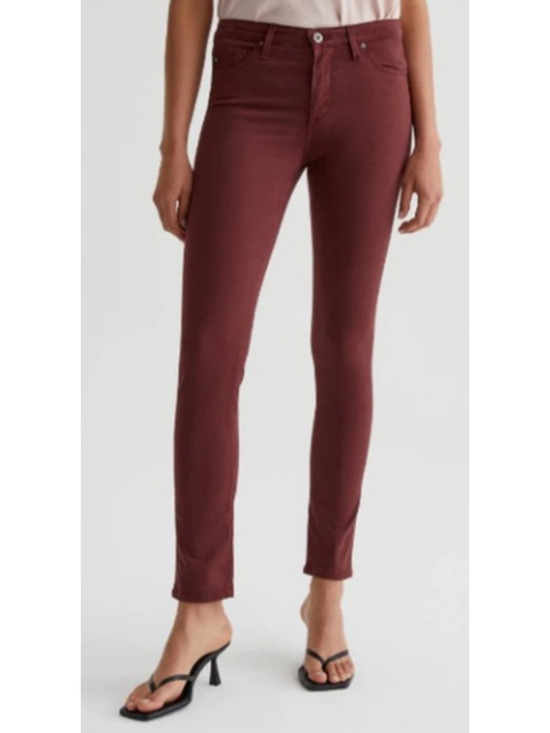 Ag Adriano Goldschmied Denim - AG Adriano Goldschmied Women's Maroon the Abbey Ankle Jeans Size 26 MSRP$170